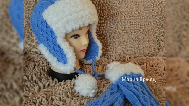 Вязание. ШАПКИ-УШАНКИ на любой вкус и цвет!!! Идеи для вдохновения...Подборка моделей. смотреть онлайн