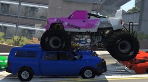 Beamng drive - Monster Truck Crashes #4