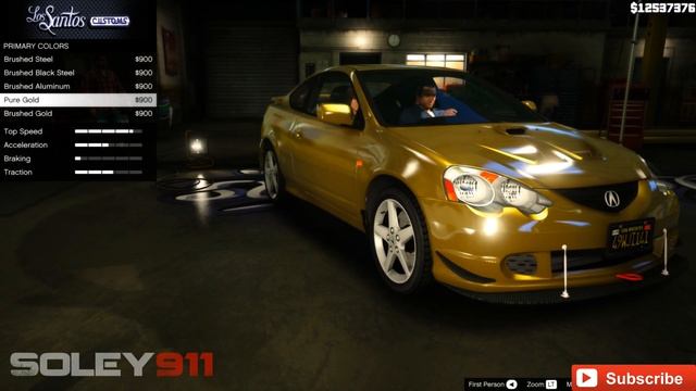 Acura RSX Type-S tuning - GTA V test drive ! смотреть онлайн