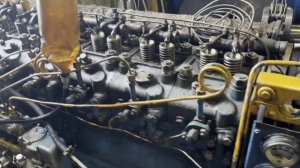Запуск судового дизеля Шкода 110