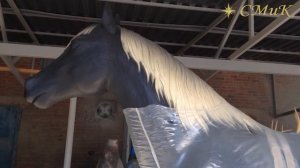 Лошадь садовая из бетона. Скульптура парковая. Horse of the cement
