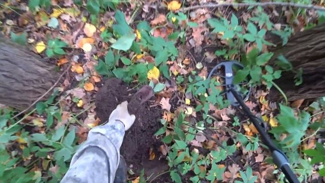 ЕЁ ЗАРЫЛИ ПОД ДЕРЕВОМ- ОТКОПАЛ ДАМСКУЮ СУМОЧКУ -КОПАЮ ДАЛЬШЕ -И...! Коп с мд Gold Hunter Frogman B7
