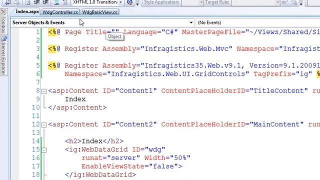 WebDataGrid in ASP.NET MVC Application смотреть онлайн