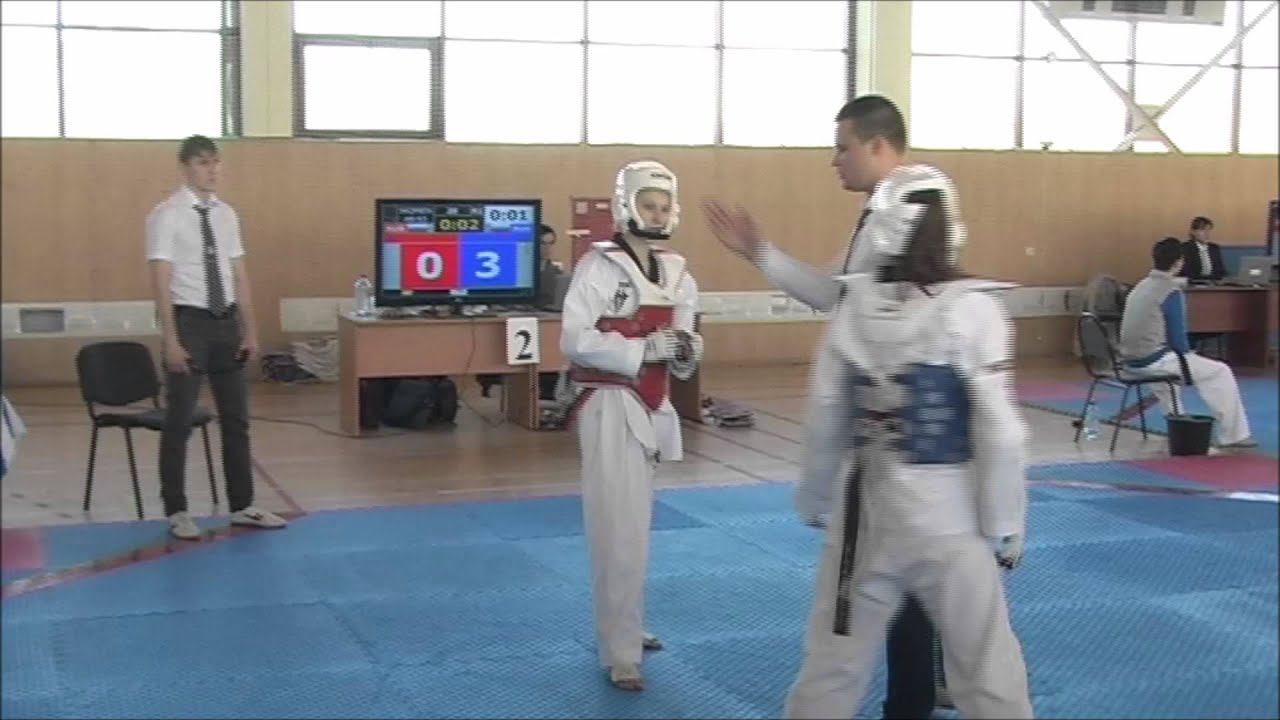 Taekwondo WTF. 29.03.2014. Турнир клуба Беркут. Чеснокова-Тарасова