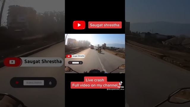 Live crash bajaj pulsar ns