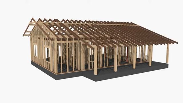 Проектирование каркасного дома. 3D процесс.