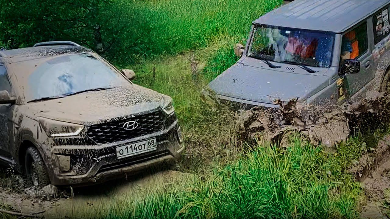 Кроссоверы Hyundai Creta, Renault Kaptur, Mazda CX5 против внедорожников Pajero, Jimny, Haval и УАЗ смотреть онлайн