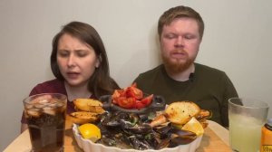 МУКБАНГ ? МИДИИ В ВИНЕ (Морепродукты). Mukbang не ASMR