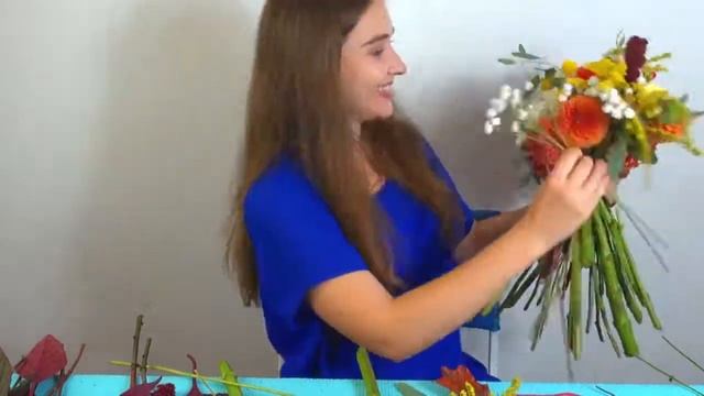 Осенний букет autumn bouquet БУКЕТ НЕВЕСТЫ bridal bouquet DIY Making Flower BOUQUET смотреть онлайн