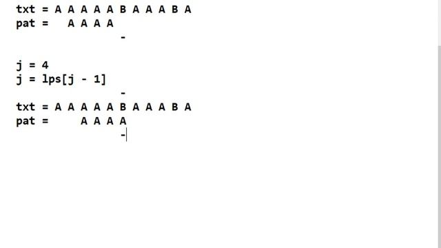KMP Pattern Searching Algorithm - substring search