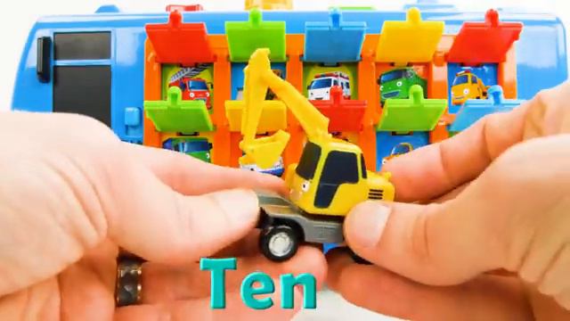 Teach Babies Colors, Numbers, and Vehicles with Tayo the Little Bus Toy Video for Kids!