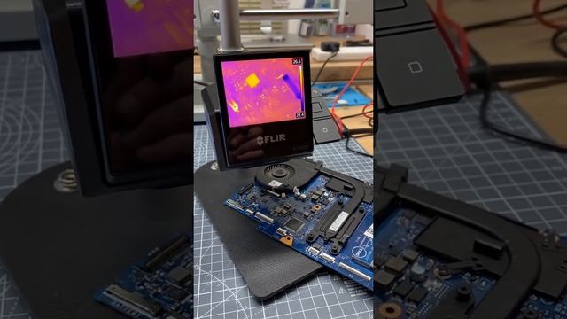 Testing Flir ETS320 on Dell 5000 Series Motherboard with short to ground. смотреть онлайн