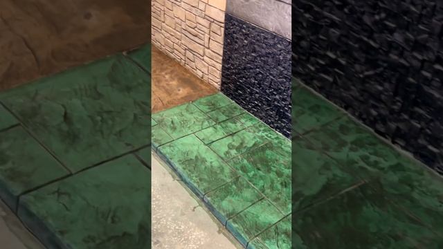 ?Печатный бетон для отмостки, цоколя и фасада, а так же стен, ступеней и полы #строительство смотреть онлайн