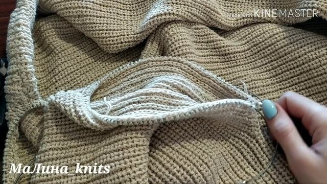 Простой рукав мужского джемпера из проймы! Как рассчитать петли и убавки на рукав без оката?! Ч.4