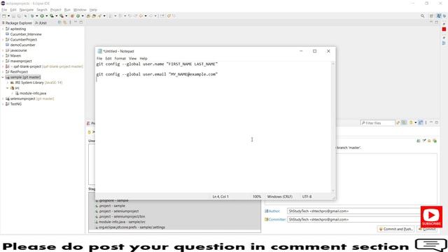 How to Commit Projects from Eclipse IDE to GitHub without using Git Bash | SDET | Devops | Develope смотреть онлайн