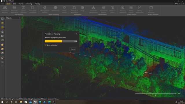 Trion Model -01 Построение облака точек по "сырым" данным, полученным со сканеров Trion S1/P1