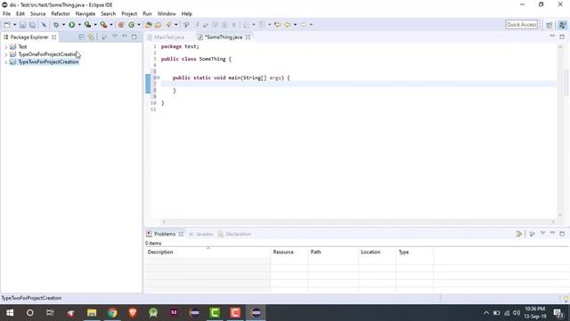 project,package,class create and shortcut method using java смотреть онлайн