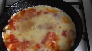 Вкуснейший пышный Омлет с помидорами