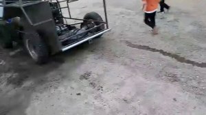 Бортоповоротный вездеход своими руками.  Первый выезд.