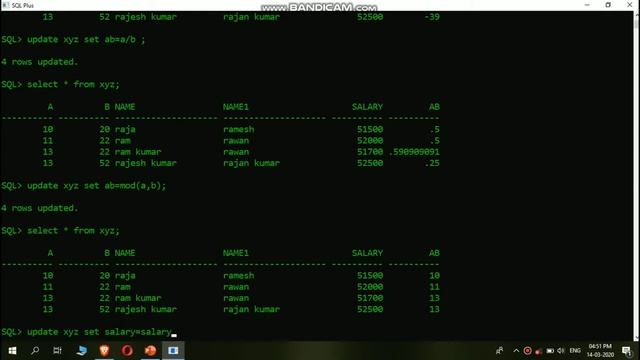 SQL tutorial 15.| Arithmetic operators with DML Commands |arithmetic operators in SQL (hindi)