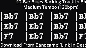 Минус для гитары Си Бемоль Мажор Шаффл 120bpm Bb major Blues 12 тактовый квадрат