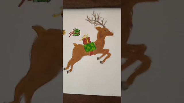 Рисуем Рождественского оленя! 🎄🦌