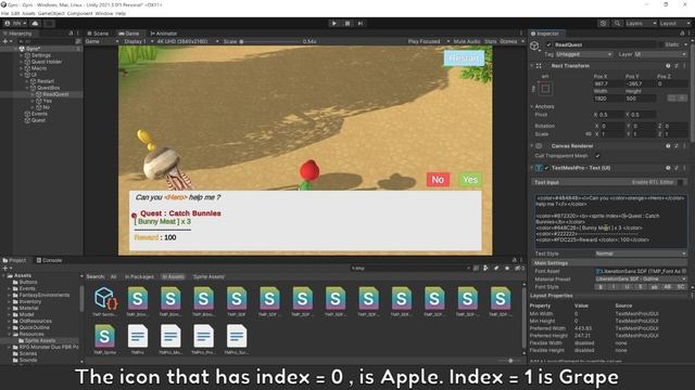 Unity add icons into a String or Text | How to use Sprite Asset in Text Mesh Pro