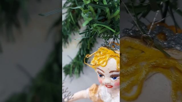 Новогодняя игрушка, техника ватного папье-маше .