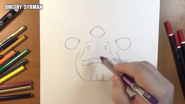 How to draw Alien, Как нарисовать пришельца смотреть онлайн