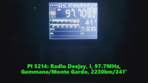 23.06.2024 19:08UTC, [Es], Radio Deejay, Италия, 97.7МГц, 2230км