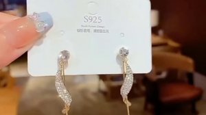 Новинка 2022, Корейская версия стразы, длинные женские серьги.