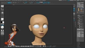 [ZBrush] Module 5 - Detailing the Head and Hair - 4. Face Detailing Time Lapse