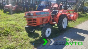 Обзорное видео минитрактора KUBOTA L205 с реверсом и гидроусилителем руля / почвенная фреза / 4WD