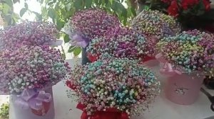 Букет из гипсофилы в коробке?#рекомендации #букет #флористика