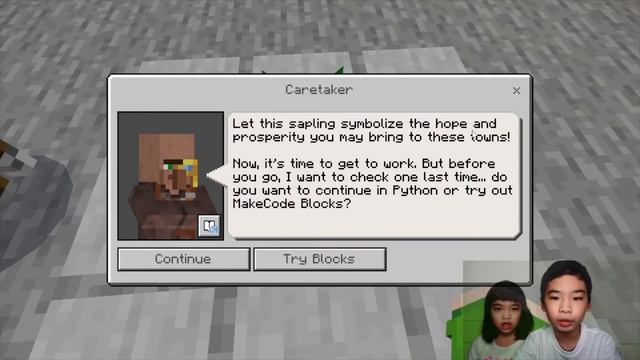 How to Code *TALE OF TWO VILLAGES* in MINECRAFT: Education Edition Hour of Code w/ PYTHON Part 1
