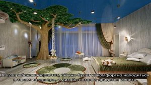 Красивый потолок в детской комнате для девочки: особенности оформления (25 фото)