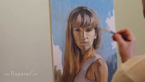 Женский портрет масляными красками. Portrait oil painting