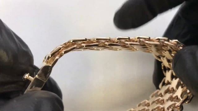 Браслет 4-х рядный Якорь золотой. Gold Bracelet/ Ювелирные украшения из золота