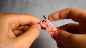 Вязание спицами для начинающих  Ажурная резинка