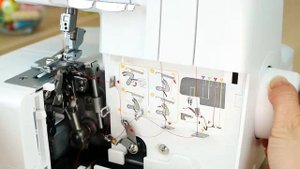 4-х ниточная строчка на оверлоке NECCHI 4455D