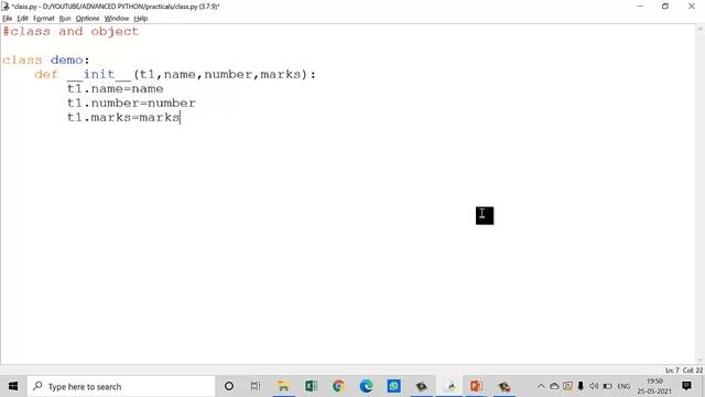 #1 Classes and objects in python || init function || python tutorial || python for beginner ||pytho