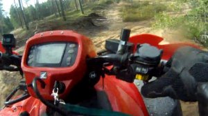 Honda TRX 500 FA Offroad bumpy sand road Finland Gopro