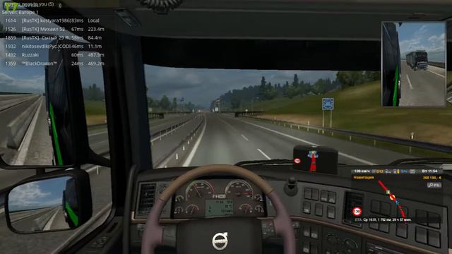 Euro Truck Simulator 2 Multiplayer 19.04.2016 Вечерние покатушки с компаньёнами смотреть онлайн