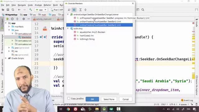 49 Android Kotlin WidgetsApp SeekBar setOnSeekBarChangeListener, onStartTrackingTouch,onStopTrack смотреть онлайн