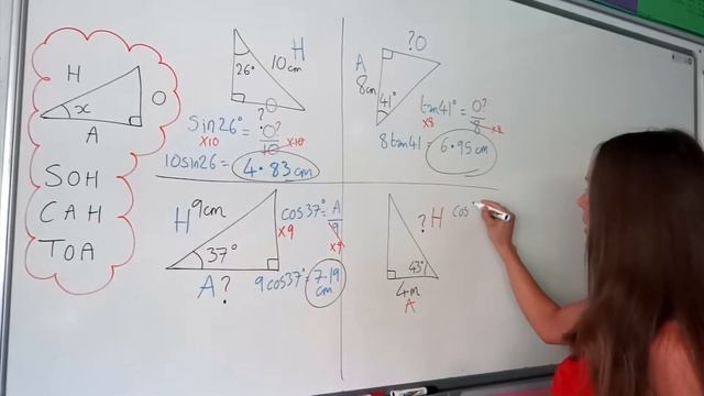 The Maths Prof: Trigonometry Finding Sides in Right Angled Triangles смотреть онлайн