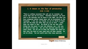 Logos Bible Study Online Classroom Sample Video