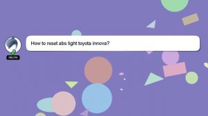 How to reset abs light toyota innova?