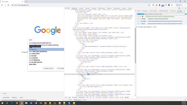 How to automate Google search in Selenium with Java
