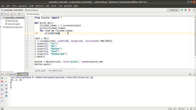 Python GUI Tutorial - 27 - Listbox - methods - part 3 смотреть онлайн
