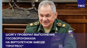 Шойгу проверил выполнение гособоронзаказа на вертолетном заводе "Прогресс"